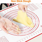 HOOMIL Silicone Baking Mat, 32"x24" | Food-Grade, BPA-free, Non-Stick,Non-Slip, Precision Measurements, Large, Easy to Store