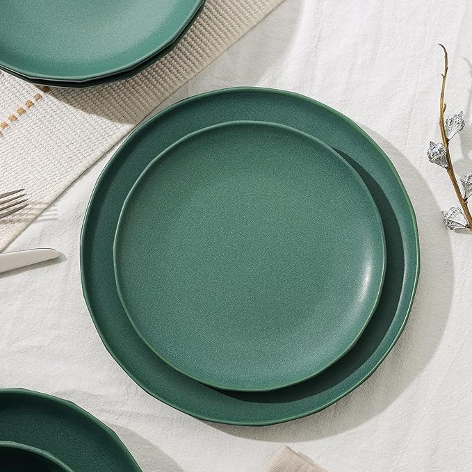 Stone Lain Rio 4-Piece Salad Plate Set Stoneware, Green