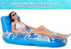 Jasonwell Inflatable Pool Float Adult - Pool Floaties Lounger Floats Raft Floating Chair Water Floaties for Swimming Pool Lake Lounge Float with Cup Holders Beach Pool Party Toys for Adults