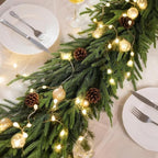 Artificial Norfolk Pine Garland - Faux Christmas Garland Fake Green Garland for Fireplace,Table, Stairs, Mantle, Window,Indoor Outdoor,Home,Holiday Decor(1 PCS,5 FT)