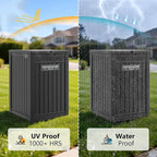 Package Delivery Box for Outside, Waterproof Outdoor Storage, Black