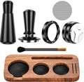 7 Pack Espresso Accessories Kit,51mm Espresso Tool Kit | Espresso Tamping Station | Coffee Distributor Tamper | WDT Tool | Dosing Funnel | Expresso Puck Screen | Christmas Gift for Espresso Lovers