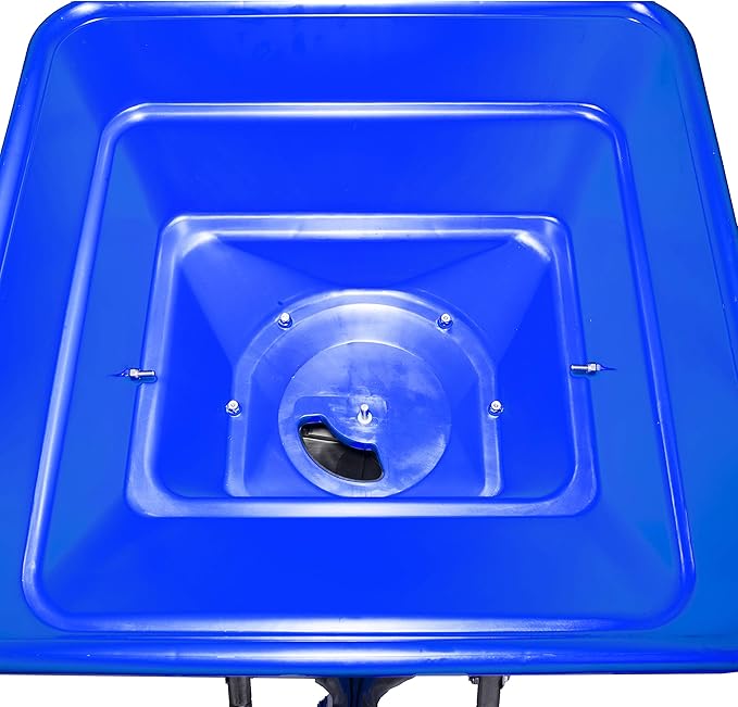 EarthWay Polar Tech 90399 100 LB Professional Ice Melt Broadcast Walk Behind Spreader with 13" Pneumatic Tires, Adjustable Handle, and Solid Linkage Control