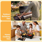 Silicone Grill Mat for Blackstone Griddles & Outdoor Grills - Heat Resistant (450°F) Countertop Protector, Non-Slip Tool Organizer & Grease Catcher, 16x11.5 Inch(Black)
