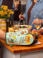 Blue Q Please, One Storm at a Time Funny Oven Mitts - Cute Oven Mitts, Home Kitchen Gifts, Cooking Accessories, Super-Insulated Quilting, Comfy Natural-Fitting Shape, 100% Cotton, Size 12.5"L x 7.5"W