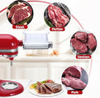 Meat Tenderizer Attachment for Kitchenaid Stand Mixers, 3 Adjustable Thickness, Meat Tenderizer Machine with Transparent Cover, Meat Cuber Accessories for Kitchen aid, Dishwasher Safe