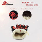 BBQ Dragon Heat Resistant Gloves - High Heat Gloves for Cooking, BBQ, Grilling, and Baking - Non-Slip Oven & Heat Proof - Certified Heat Protection for Outdoor Grill & Kitchen Safety