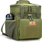 HSHRISH Expandable Large Tactical Lunch Box for Adults, Durable Insulated Lunch Bag with Lots of Storage Space, Cooler Bag for Men Women Work Outdoor Picnic Trip, 16 L, Black