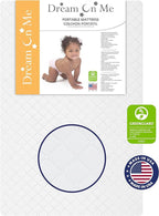 Aden 4-in-1 Convertible Mini Crib in Natural, Greenguard Gold Certified & Sunset 3” Extra Firm Fiber Crib Mattress, Greenguard Gold Certified, Waterproof Vinyl Cover