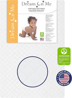 Aden 4-in-1 Convertible Mini Crib in Cherry, Greenguard Gold Certified & Sunset 3” Extra Firm Fiber Crib Mattress, Greenguard Gold Certified