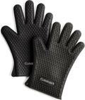 Cuisinart Heat Resistant Silicone Grilling Gloves for Indoor and Outdoor Cooking, Grilling, One Size