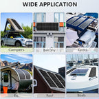 XINPUGUANG 100w 12V Flexible Solar Panels 600W 24V Solar System Kit Monocrystalline Cell Module 45A Controller 2000w Inverter for Off Grid Solar Battery Charger for Home Cabin RV Boat Trailer(600W)