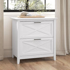 Bush Furniture Key West Lateral File Cabinet, Modern Farmhouse 2 Drawer File Cabinet for Home Office