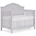 SweetPea Baby Rose 4-in-1 Convertible Crib in Silver Shimmer, Baby Crib with Spindles, Greenguard Gold Certified, Easy Assembly, Sustainable New Zealand Pinewood