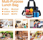 Lunch Bags for Women/Men, Insulated Lunch Bag for Work Office Picnic - Large Lunch Cooler Bag Leakproof Lunch Box with Adjustable Shoulder Strap for Adults - Blue(15L)