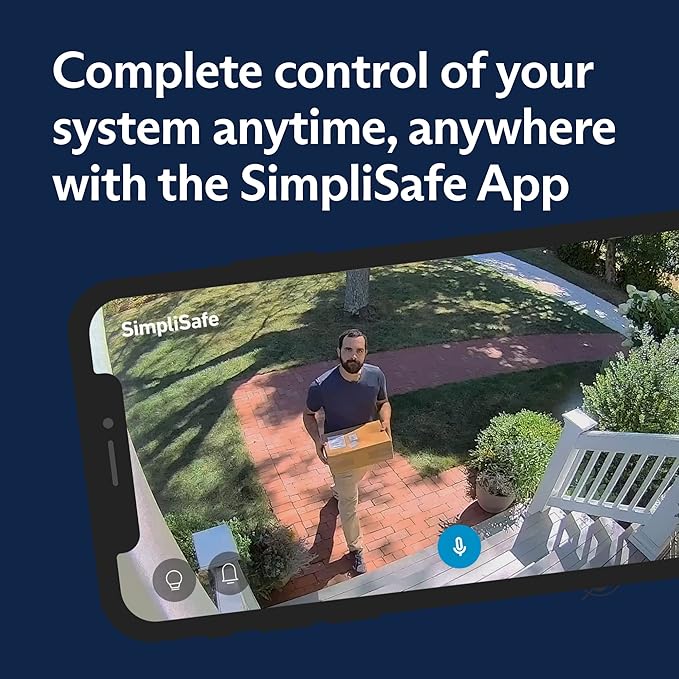 SimpliSafe 8 Piece Wireless Home Security System - Optional 24/7 Professional Monitoring - No Contract - Compatible with Alexa and Google Assistant , White