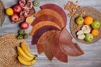 4 Fruit Leather Silicone Dehydrator Sheets with EDGES - NON-Toxic for Nesco Round Dehydrators Lip Mold Hold Batter Liquids Fruit Roll Up Fruit Leather Circle ReUsable Flexible Non Stick