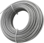 Grass Trimmer Line Nylon Steel 0.095'' 164ft/50m Round String Trimmer Spool Replacement, Steel Metal Core and Nylon Coating for Tough Weeds in Gardens and Lawns