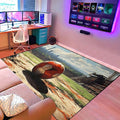 Football Rug - Football Decor for Boys Bedroom Soccer Rug for Play Area Football Printed Rug for Kids Room Basketball Rugs for Teen Boys Bedroom Playmat Area Rugs for Kids Rooms,5'×7'