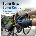 SWIFTLITE Nitrile Gloves Disposable Latex Free, 4 Mil Black Food Grade Powder Free Rubber Gloves for BBQ, Cooking, Cleaning