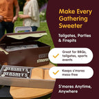Mr. Bar-B-Q Hershey's Smores Caddy Tray Organizer - Smores Station Box to Store All Essentials On The Go for Picnics, Camping w/Removable Tray & Carrying Handle - No Food Items Included - 00262HSY