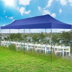 COBIZI 10x30 Pop up Canopy Tent 10x30 Canopy with Sidewall Waterproof Heavy Duty Commercial for Parties Outdoor Garden Gazebo Tent, Carry Bag with Wheel(10x30ft with Sidewalls,Dark Blue)