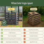 Vego Garden 32" Tall Modular Compost Bin 60" x 30" x 32"