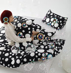 White Polka Dots Comforter California King Black White Dots Print Reversible Gingham Cal King Bedding Comforter Set Boys Girls Black White Bed Sets Soft 3Pcs Cal King Comforter Sets