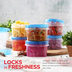 Tafura Freezer Containers, 10 Pack, 16 Oz, Leakproof BPA-Free Lids | Twist-top screw-on closures help prevent spills during storage, travel, and meal prep.