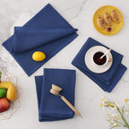 Homaxy 100% Cotton Oversized Waffle Weave Kitchen Towels, 7-Pack, Navy Blue | 20 x 28 Inches, Ultra Soft Absorbent Dish Towels, Quick Drying Large Cleaning Towels