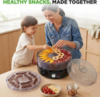 NutriChef Food Dehydrator Machine - Professional Electric Multi-Tier Food Preserver, Meat or Beef Jerky Maker, Fruit & Vegetable Dryer with 5 Stackable Trays