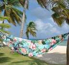 Gold Armour Camping Hammock - XL Double Hammock Portable Hammock Camping Accessories Gear for Outdoor Indoor with Tree Straps, USA Based Brand (Hawaii Blue)