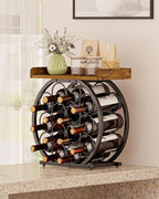 X-cosrack Countertop Wine Rack with Wooden Tabletop (14 Bottles)