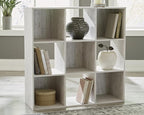 Signature Design by Ashley Paxberry Coastal 9 Cube Storage Organizer or Bookcase, Whitewash