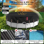 QH.HOME 21 Ft Round Winter Pool Cover with Fast Tightening Patented Ratchet,Pool Covers for Above Ground Pools, One-Piece Tear Resistant Swimming Pool Cover Protector with Upgraded Ultimate Windproof