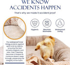 Human Dog Bed for Adult - Giant Dog Bed for Humans – Fluffy with Washable Cover, Nonslip, Waterproof Lining, Storage Pockets, Soft blanket – Ideal for Adults and Kids, Sized to Fit Small to Large Pets