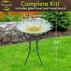 Briarwood Lane Daisy Glass Bird Bath