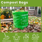 13 Gallon Compostable Trash Bags,50 Count, Heavy Duty Tall Kitchen Food Scrap Waste Bag,Certified BPI and ASTM D6400 Standard