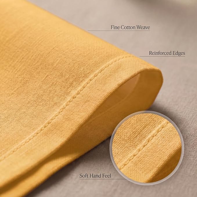 Urban Villa Cloth Napkins Cotton 20x20 (Set of 12) Mustard