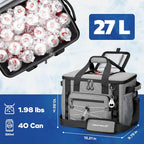 Maelstrom 30/40 Can Soft Cooler Bag, Leakproof Insulated Ice Chest | 24h Cold (With Ice), 5-Layer Insulation, Multi-Pockets ,Lightweight,Perfect For Camping, Beach, Hiking, Kayaking, Road Trips