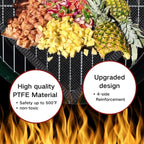 3 Pack Grill Mesh Mat Outdoor Grill, Heavy Duty and Non Stick BBQ Grilling Mats & Baking Mats, Resuable and Easy to Clean, Works on Gas Charcoal and Electric BBQ (15.7 x 13 Inch x 3 pcs)