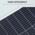 Flexible Solar Panel 100W 12V Monocrystalline Solar Cell Fiberglass Lightweight Bendable Charge for RV Trailer Boat Cabin Van Car Uneven Surfaces (White)