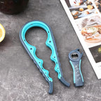 Jar Opener for Seniors with Arthritis,Jar Opener for Weak Hands,5-in-1 Bottle Opener,4-in-1 Can Opener (A-Blue)