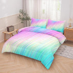 Bodhi pink full comforter set,comforter set for girls,tie dye bedding set for kids,kids girls bedding sets,full comforter sets for girls,3PCS rainbow bedding set with pillowcase