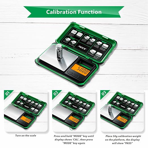 Precision Pocket Scale, 200gx0.01g Jewelry gram Scale, Digital Food Scale with LCD Display, one-Click Conversion 6 Units, Mini Scale for Kitchen/Powder/Coffee/Coins(Battery Included)