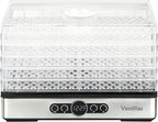 Small Food Dehydrator Dryer - Dehydrator for Healthy Food | Meat, Jerky, Fruit, Vegetable, Mushroom and Herb, 400W, 158°F, Mini Dryer with 5 BPA-Free Drying Racks, White, Model 904