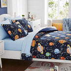 Twin Comforter Set with Sheets - 5 Pieces Kids Twin Bedding Sets, Glow in The Dark Space Twin Bed in a Bag with Comforter, Sheets, Pillowcase & Sham