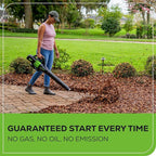 Greenworks Pro 80V (145 MPH / 580 CFM) Brushless Cordless Axial Leaf Blower, 2.5Ah Battery and Charger Included BL80L2510 & PRO 80V 2.0Ah Lithium-Ion Battery (Genuine Battery)