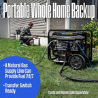Westinghouse 12500 Peak Watt EFI Tri-Fuel Home Backup Portable Generator, Remote Electric Start, Transfer Switch Ready, Gas, Propane, and Natural Gas Powered, CARB Compliant