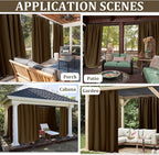 Gazebo Universal Replacement Privacy Curtain,12'×12' Gazebo Outdoor Waterproof Curtains, 4-Panels Sidewall Curtains with Double Zipper for Patio Canopy, Garden and Backyard (Curtain Only)
